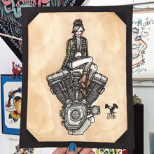 Load image into Gallery viewer, Twin Cam Engine Pinup Print
