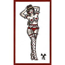 Load image into Gallery viewer, Valentine Burlesque Pinup Original Painting
