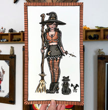 Load image into Gallery viewer, Witch and Cat Original Painting
