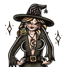 Load image into Gallery viewer, Witch and Pumpkin Original Painting
