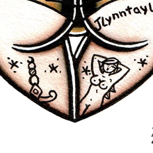 Load image into Gallery viewer, Yellow Scrunch Butt Heart Original Painting
