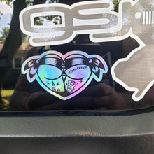 Load image into Gallery viewer, American traditional tattoo flash Rainbow Foil Scrunch Butt Heart Booty Heart sticker.
