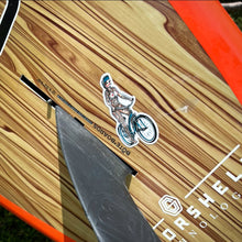 Load image into Gallery viewer, American traditional tattoo flash illustration Nude Beach Cruiser Pinup watercolor sticker.
