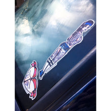 Load image into Gallery viewer, American Traditional tattoo flash West Coast Skateboard Pinup watercolor sticker.

